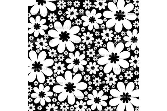 Download Black &amp; White Daisy Flowers Background - Flowers background Collection