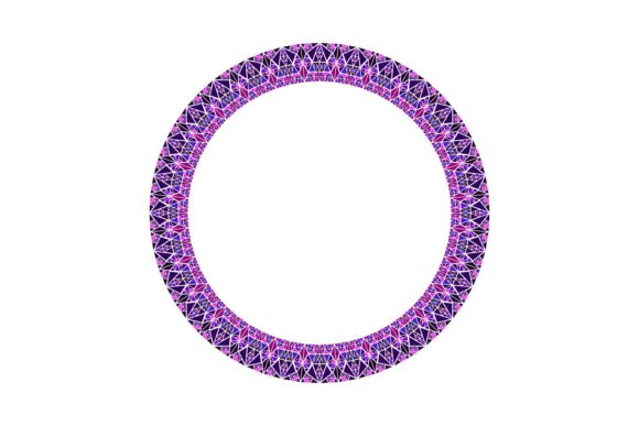 Download Colorful Abstract Mosaic Circle Wreath - Circle Collection