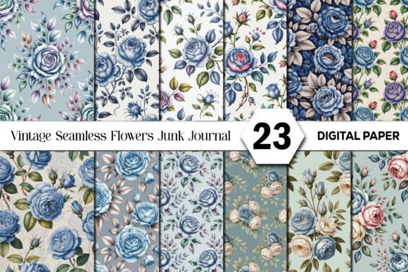 Download Vintage Seamless Flowers Background - Flowers background Collection