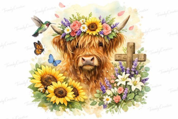 Download Highland Cow Watercolor Sublimation PNG - Watercolor sublimation Collection