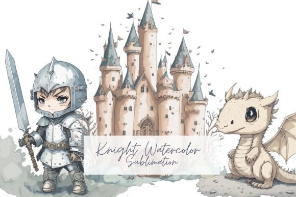 Download Knight Watercolor Sublimation Clipart - Watercolor sublimation Collection