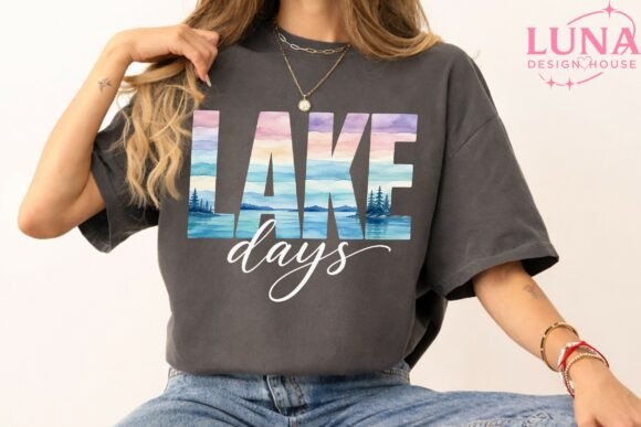 Download Lake Days Watercolor Sublimation PNG - Watercolor sublimation Collection