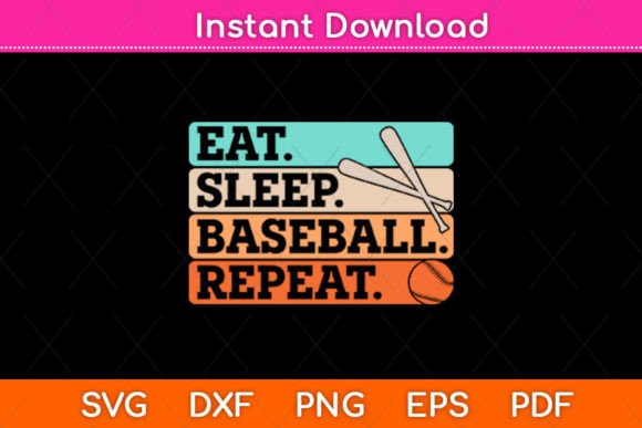 Download Eat Sleep Baseball Repeat Baseball Svg - Repeat Collection