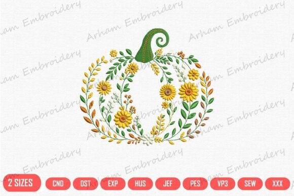 Download Floral Pumpkin - Premium Resources
