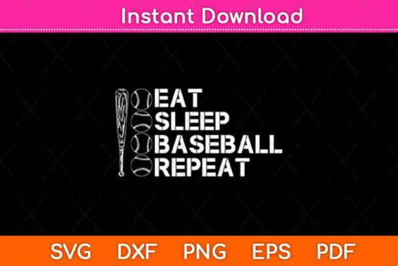 Download Eat Sleep Baseball Repeat Funny Baseball - Repeat Collection